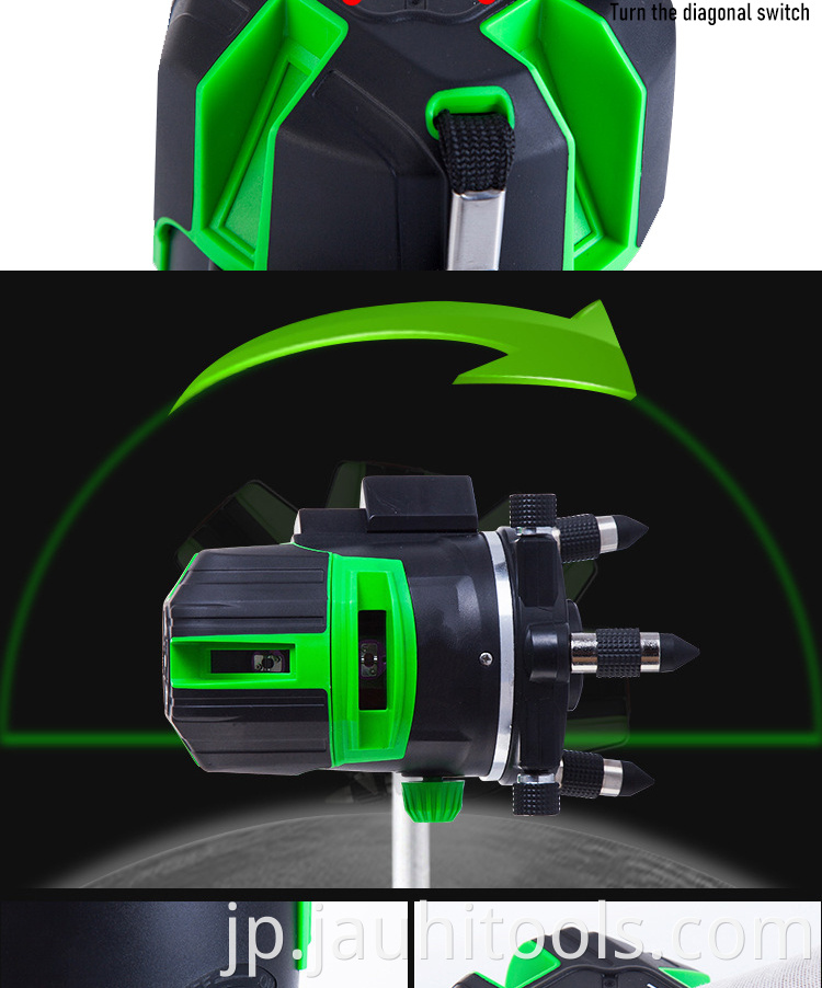 Laser Level Green Radius 5 Cross Lines Self-Leveling